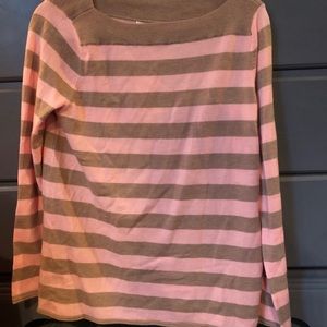 Brown and pink striped Gap shirt